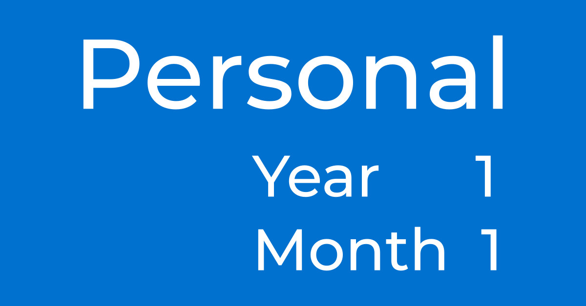 Personal Year 1 Personal Month 1