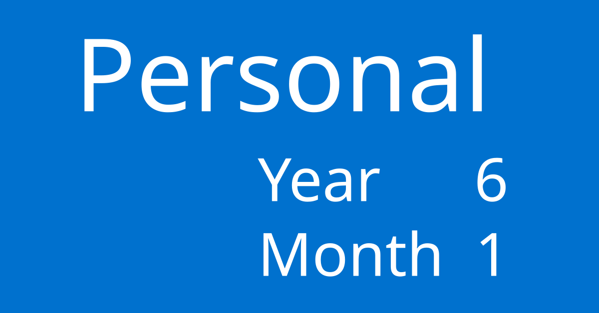 Personal Year 6 Personal Month 1